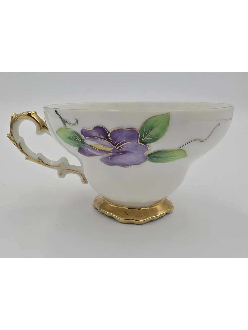 Vintage Chubu China Floral Tea Cup Gold Trim Hand Painted Cup